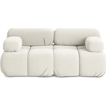 Pohovka Bílá sametová modulární pohovka 190 cm Lokua – Makamii ID_1731824