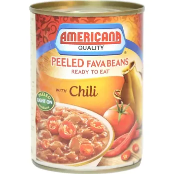 Luštěnina AMERICANA Fava fazole loupané s čili 400 g