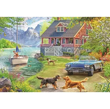 Puzzle RAVENSBURGER Puzzle Léto u jezera 200 dílků