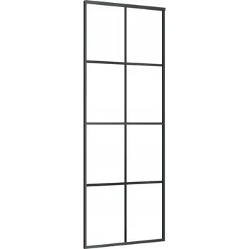 Interiérové dveře Posuvné hliníkové dveře 76x205 cm černé