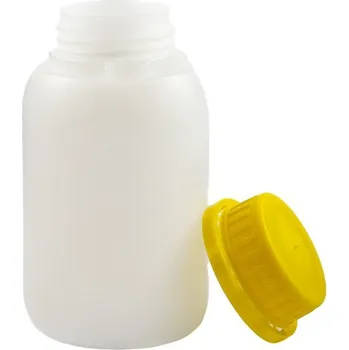 Láhev HDPE láhev 250 ml + žlutý uzávěr s plombou