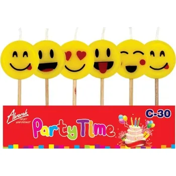 Party dekorace Svíčky narozeninové Smile 6 ks