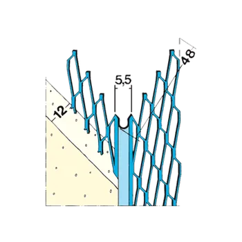 Stavební profil Roh zaoblený 12 mm 1038 Z 12 mm × 2,6 m