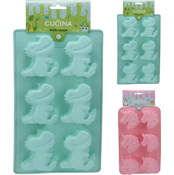 Forma na pečení forma 6ks 27,5cm silikon JEDNOROŽEC/DINOSAURUS