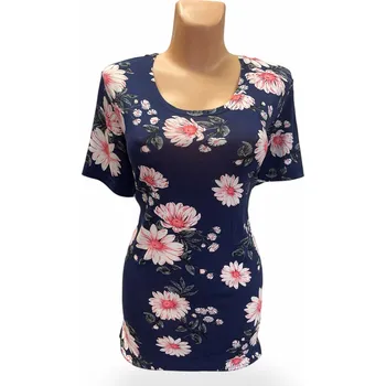 Dámská tunika Modrá halenka DARES, Barva Modrá, Velikost XXL 48, Materiál 96% Viskoza 4% Lycra