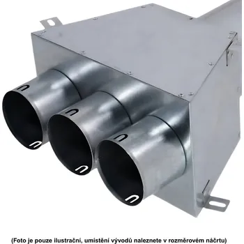 Ventishop KOMPLETBOX distribuční box 3x90/125 mm, pozink