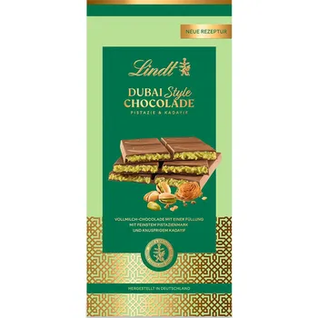 LINDT DUBAJSKÁ STYLE ČOKOLÁDA 145g NĚMECKO!
