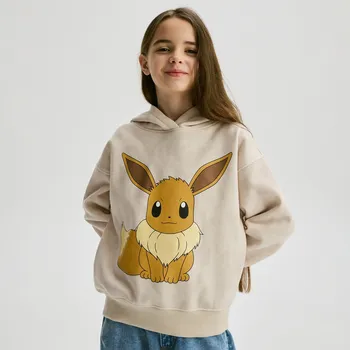 Dívčí mikina Reserved - Mikina Pokémon - béžová - 551DB-08X - 551DB-08X-116