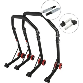 SEFIS D18 moto stojan přední a zadní set - černý - single / packy