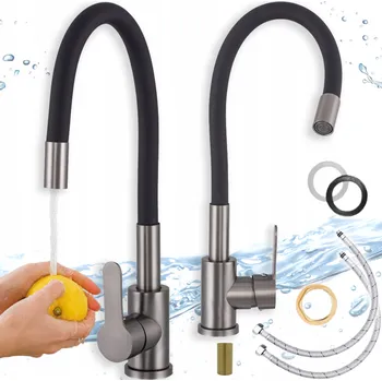 Vodovodní baterie Kuchyňská stojánková baterie APKOMFORT Flex šedá