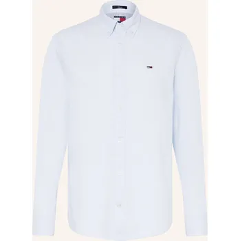 Pánská košile Tommy Jeans Pánská Košile Regular Fit S Příměsí Lnu, tmavě...