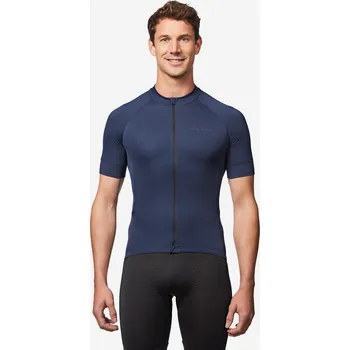 cyklistický dres VAN RYSEL Pánský letní silniční dres s krátkým rukávem Discover L MODRÁ