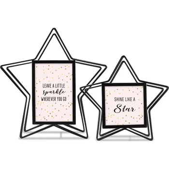 Rám na obraz Hama portrétový rámeček STELLA, 10x10 cm a 10x15 cm, set 2 ks, černý