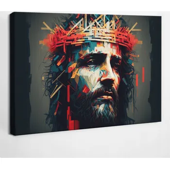 Obraz Krásný Dárek Foto-obraz na plátně Portrét Ježíše v Koruně 30x20 cm