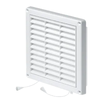 Stavební výplň Mřížka větrací s rámem a žaluzií 165 × 165 mm