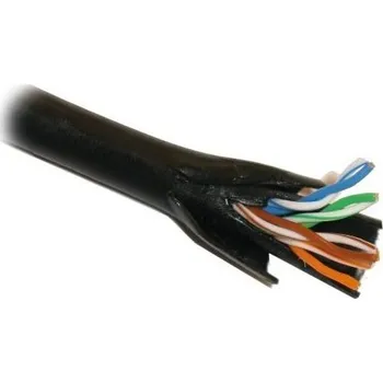 Síťový kabel PLANET kabel UTP, drát, 4pár, Cat 5e, PE+PE, Dca, venkovní dvouplášť, balení 305m