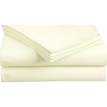 Prostěradlo TEXTILOMANIE Bavlněné prostěradlo 140 × 240 cm, krémové