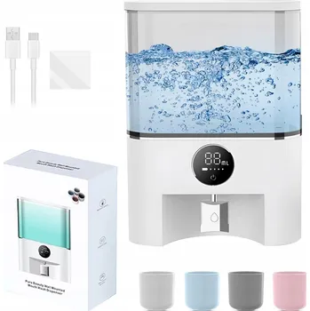 Dávkovač mýdla DÁVKOVAČ NA ÚSTNÍ VODU AUTOMATICKÝ SET 500 ML ZE 4 KELÍMKŮ