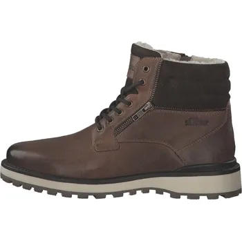 Pánská zimní obuv s.Oliver pánské kožené kotníkové boty 5-16219-41 cognac Velikost: 42