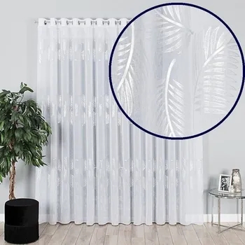 Záclona Záclona Stříbrné palmy bez obšití 300