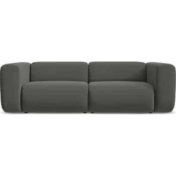 Pohovka Šedá sametová pohovka 228 cm Ekahi – Makamii ID_1731582