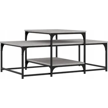 Konferenční stolek Konferenční stolek dřevěný šedý dub Sonoma 102x60x45 cm