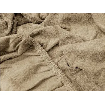 Prostěradlo TEXTILOMANIE Froté prostěradlo 90 × 200 cm, béžové