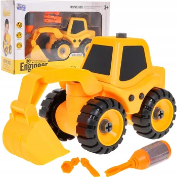 autíčko Stavební vozidlo BAGR pro děti k sestavení – SLOŽ SI HO SÁM