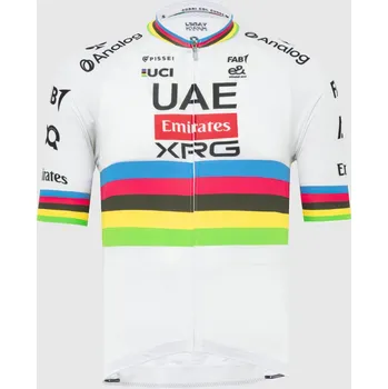 cyklistický dres PISSEI Cyklistický dres s krátkým rukávem - TADEJ POGACAR WORLD CHAMP REPLICA - bílá