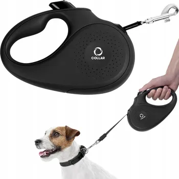 Vodítko pro psa Vodítko pro psa, černé, velikost M, 5 m, pro psy do 25 kg