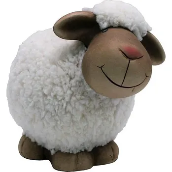 Velikonoční dekorace GOBA Velikonoční dekorace - Ovečka keramická bílá, 11 cm