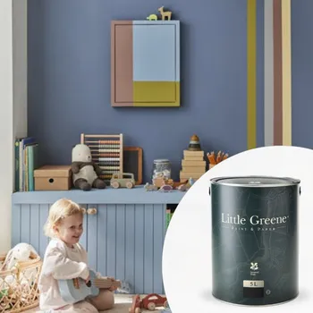 barva na zeď Little Greene Omyvatelná barva do dětského pokoje na stěny - Matná - 5L - Intelligent Eggshell Vyberte odstín:: Secret Shell (2)