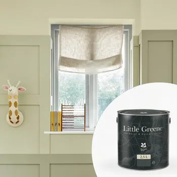 Olej na dřevo Little Greene Barva na dveře a okna pro děti - Polomatná - 2,5L - Intelligent Satin Vyberte odstín:: Garden (86)