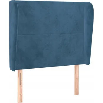 Čelo postele Uszak Samet 93x23x118/128cm Tmavě modrá