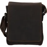 Pánská kožená taška přes rameno Greenwood Petr - tmavě hnědá