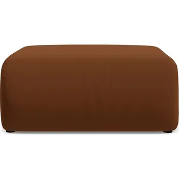 Pohovka Oranžová/hnědá sametová podnožka Ekahi – Makamii ID_1732068