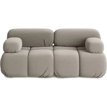 Pohovka Béžová sametová modulární pohovka 190 cm Lokua – Makamii ID_1731398