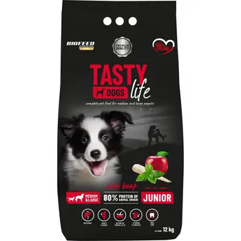 Krmivo pro psa BIOFEED TASTY LIFE JUNIOR Medium Large Hovězí krmivo pro psy suché 12 kg