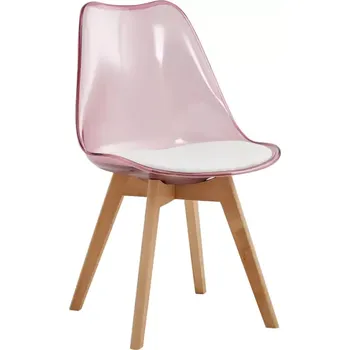 Jídelní židle Jídelní židle BALI 2 NEW, transparentní růžová - SLEVA 3% s kodem radost25