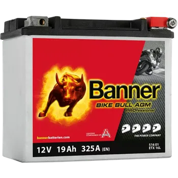 Motobaterie Motobaterie Banner Bike Bull AGM PRO 51601 / BETX 16L, 19Ah, 12V