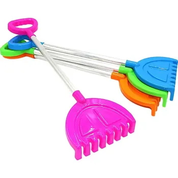 Hračka na písek PL Hrábě ALU na písek 57cm T-ručka kov + plast 5 barev