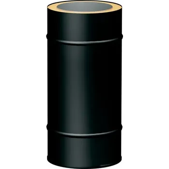 Komín Komíny CZ Nerezová izolovaná roura 200/500/30/0,5mm Povrch: Černý R9005