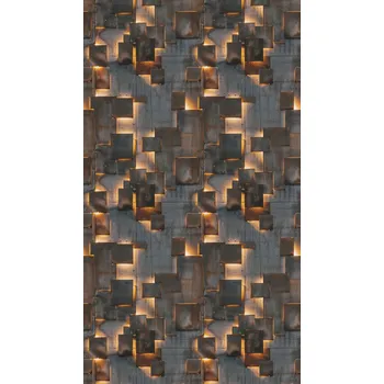 Tapeta TAPETA BEZ PASOVÁNÍ NÁSTĚNNÝ PANEL KONVEXNÍ KOSTKY ČTVERCE 3D 159/280