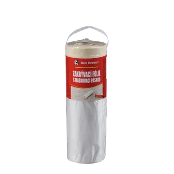 Krycí plachta Den BravenZakrývací fólie s maskovací páskou 18 mm × 210 cm, délka 16 m transparentní