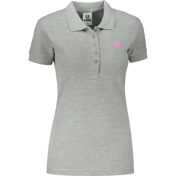 Dámské triko s límečkem ALTISPORT CARRYOVER ALW065210 TMAVĚ ŠEDÝ MELÍR XL