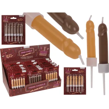 Karnevalový doplněk Out of The blueSvíčky ve tvaru penisu - Rozlučka se svobodou