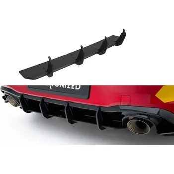 Tuning Zadní difuzor V2 Volkswagen Golf GTI Clubsport Mk8 Facelift (Červená)