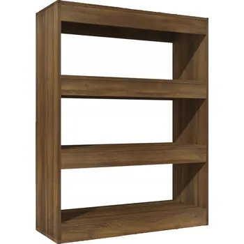 Knihovna Dřevěný regál - 80x30x103 cm, hnědý dub