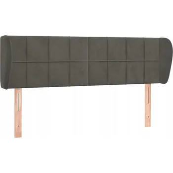 Čelo postele Uszak Samet 147x78 cm, Tmavě šedá