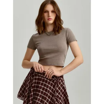 Dámské tričko Zkrácené tričko - XS - House - tmavošedý - 956DW-90X